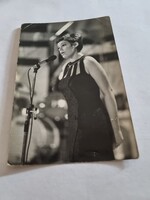 FENYVESI GABI - ÁDÁM HOL VAGY fekete-fehér régi dalszöveges fotólap Keleti Éva fotó-Táncdalfesztivál