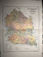 Bács-Bodrog vármegye térképe 8. Kogutowicz 1905 Történelmi Magyarország Reprint (Délvidék)