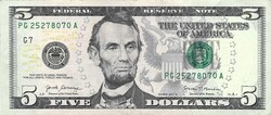 5 dollár 2017 "A" USA amerikai