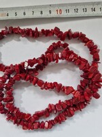 Korall Nyaklánc piros kövekkel