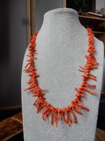 Antik nemes korall ágas nyakék kapoccsal