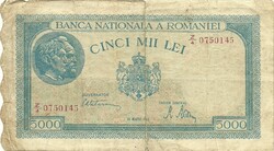 5000 lei lej 1945 03. 20. Románia 2.