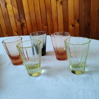 5 db Moser, vagy  jellegű rövid italos üveg pohár hibátlan állapotban