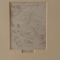 Kelety Gusztáv(1834-1902):Tájkép alakokkal