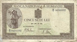 500 lei lej 1941 04. 19. Románia 2.