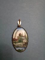 Tűzzománc medál Esztergom