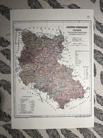 Szepes vármegye térképe 47. Kogutowicz 1905 Történelmi Magyarország Reprint (Felvidék)