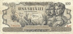 100 lei lej 1947 december 05. Románia Ritka 2.