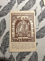 Nagyvárad irredenta képeslap, Szent László, Közművelődési Rt., 1920-as évek