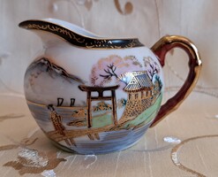 Régi porcelán kiöntű, japán Kutani kiöntő (L6098)