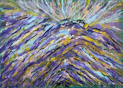 Purple Elemental -50cmx70cm abstract vászonkép