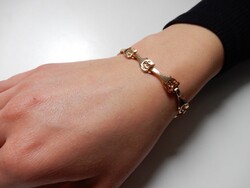 Régebbi Finn design aranyozott karkötő állatfej motívumokkal