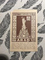 Arad vértanúk irredenta képeslap, Közművelődési Rt., 1920-as évek