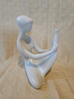 Royal Dux Art deco lány korsóval