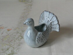 Mázas kerámia galamb, madár figura, nipp
