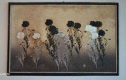 Balogh Sándor textilművész - nagyméretű dekoratív textilképe ,mérete 110 cm x 88 cm