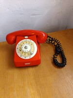 Piros Tárcsás Bakelit MM Vezetékes Telefon