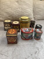 Vintage fémdoboz gyűjtemény – angol cukorkás és teás dobozok