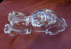 Bugatti üveg autó modell dísztárgy 20 cm