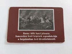 ORSZÁGOS TAKARÉKPÉNZTÁR - OTP kártyanaptár 1978 Kuruc idők harci jelenete. Ismeretlen festő