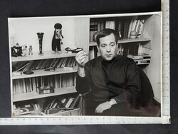 Cca. 1960 MÁRKUS LÁSZLÓ SZÍNMŰVÉSZ PRIVÁT LAKÁSÁBAN KÉSZÜLT KORABELI EZÜSTZSELATIN FOTÓ FÉNYKÉP