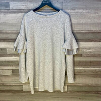 H&M szürke fodros ujjú tunika M