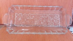 Régi üveg tálca, kínáló