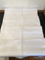 KONYHARUHA - KÉZIMUNKA - HÍMZETT - MONOGRAMOS - 100 x 47 cm - ANYAGÁBAN MINT - LENVÁSZON  - HIBÁTLAN