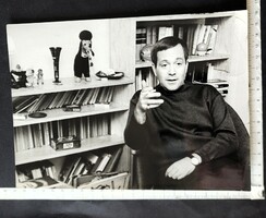 Cca. 1960 MÁRKUS LÁSZLÓ SZÍNMŰVÉSZ PRIVÁT LAKÁSÁBAN KÉSZÜLT KORABELI EZÜSTZSELATIN FOTÓ FÉNYKÉP