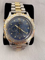 Japán Orient Chronograph eredeti kvarc karóra 41 mm 24k arannyal díszítve szép