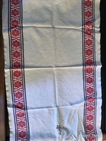 KONYHARUHA - KÉZIMUNKA - 85 x 49 cm - HÍMZETT MONOGRAM - LENVÁSZON -  - HIBÁTLAN