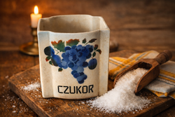 Antik „Czukor” konyhai tárolóedény – Hollóháza, 1920–1935