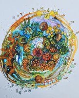 Mandala 27. Matyó gyökereim (36x48cm)