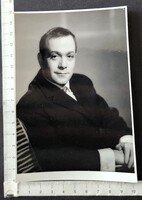 Cca. 1960 MÁRKUS LÁSZLÓ SZÍNMŰVÉSZ SZÍNÉSZ KIRÁLY KORABELI EZÜSTZSELATIN SZTÁR FOTÓ FÉNYKÉP
