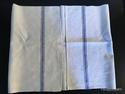 KONYHARUHA - KÉZIMUNKA - 100 x 42 cm - HÍMZETT MONOGRAM - VASTAG - LENVÁSZON -  - HIBÁTLAN