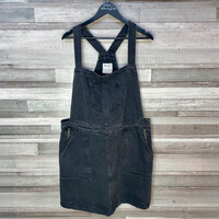 Denim Co. sötétszürke kantáros farmerszoknya 48
