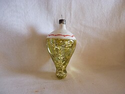 RÉGI ÜVEG KARÁCSONYFADÍSZ - EJTŐERNYŐ! (ÁTTETSZŐ!)