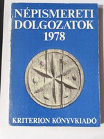 Népismereti dolgozatok 1978