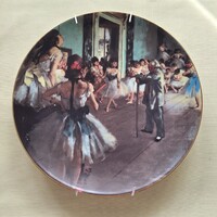 Francia porcelán dísztányér. Limoges.  Degas A táncolók, balerinák