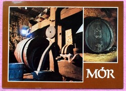 Mór - Apolczer és Somogyi pince - fotó mozaik képeslap  198?
