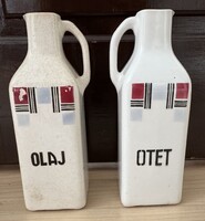 Vintage kerámia olaj- és ecetes kiöntők