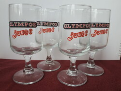 OLYMPOS juvice talpas poharak 4 db,2,5 dl-es, 16 cm magas, 6,5 cm a felső átmérő