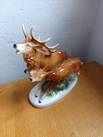 Lippelsdorf porcelán Szarvas pár -  Hibátlan
