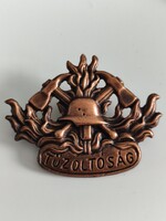 Tűzoltó zubbony jelzés 1940-1950 közötti időszakból