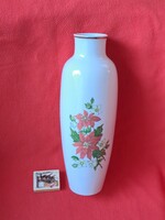 Hollóházi mikulásvirág mintás váza 26 cm.