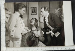 1958 VASS ÉVA + KŐMÍVES SÁNDOR + MÁRKUS LÁSZLÓ MADÁCH SZÍNHÁZ KORABELI PECSÉT JELZETT FOTÓ