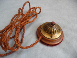 Antik cselédcsengő kapcsoló gomb régi cselédhívó csengő nyomógomb elektromos csengő gomb 1910 körül