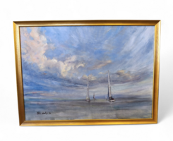Balaton vitorlásokkal 50*70 cm