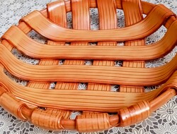 Vintage, 1960-as,olasz fonott KERÁMIA gyümölcstál