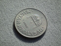 1940 réz-nikkel 50 fillér, pengő korszak